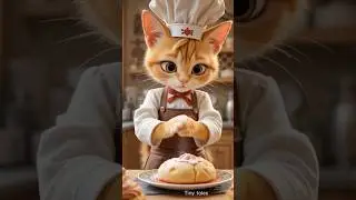 Chef Kitty made pastry🍰 #pastryshop #chefkitchen #chefkitty #youtubeshorts #cartoon #ai #hindistory