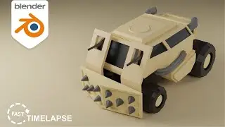 Blender Speed Modeling Timelapse War Car