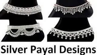 Simple And Low Weight Silver Anklets Designs||2017||Latest Payal Designs||
