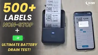 SEZNIK Label Printer ULTIMATE Battery Test 🔋 | 500+ Labels Non-Stop! No Cuts, No Edits @Seznik