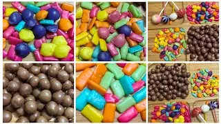 ASMR filling platter with chocolate🍫bubble gum 🌈🍬🍡🍭#asmr #chocolate #satisfying 