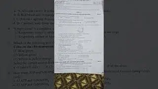 1st PUC practice paper biology 2024 #karnataka #exam