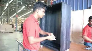 LERIMO Engineered Wood Shoe Rack | Shoe Storage Cabinet with Doors Adjustable Shelves-M RB1