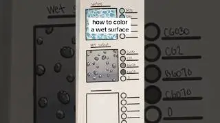 How to color wet surface droplets tutorial #colortutorial #alchoholmarkers #coloringcommunity