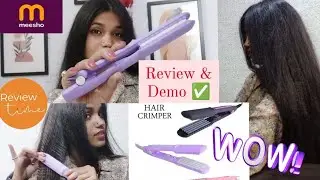 Hair Crimper Machine From MEESHO ✨ Review+Demo || Affordable meesho product #crimper #shallyreviews