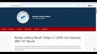 kerala lottery result today live KR-737 #keralalottery  #Karunya 3.1.2026 lottery result