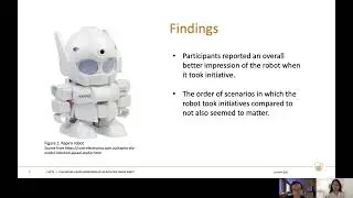 [Preview] Evaluating Human Impressions of an Initiative-taking Robot