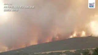Red skies above northwestern Spain as wildfire hits during heatwave | GMA Integrated News