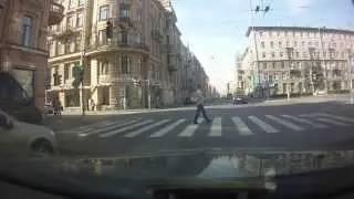 Уход байкера от ДПС. 2013 Питер