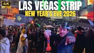 New Year&rsquo;s Eve 2026 on the Las Vegas Strip 🇺🇸 | Massive Crowds | 4K HDR | NYE Fireworks