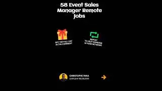 58 Event Sales Manager - Remote Jobs