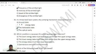 Laser & Holography Graduation Standard RPSC SCHOOL LECTURER EXAM QUESTION SET