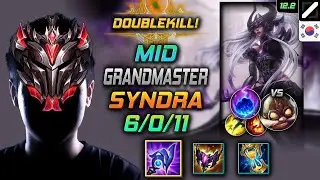 GrandMaster Syndra Mid vs Corki - 천상계 미드 신드라 루덴 유성 - LOL KR 12.2