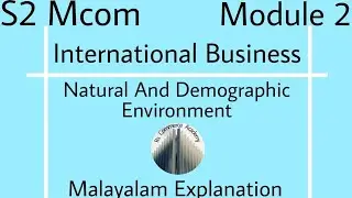 | 2nd Sem Mcom | International Business | Module 2 | Natural and demographic environment |