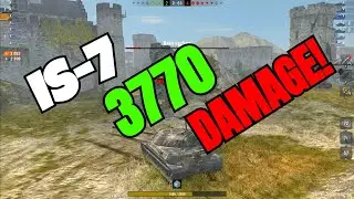 IS-7 3770 DAMAGE! - 4v1 - Record Jumps!  #wotblitz