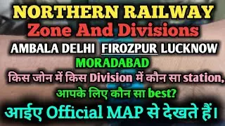 Northern Railway Zone, Exploring Zones and Divisions in Detail, Moradabad Division's through Map