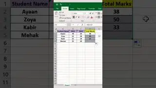 Excel me Total Marks Kaise Nikale?