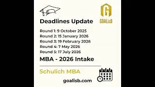 Schulich MBA Deadlines: MBA Updates 2026 Intake #mba #businessschool