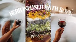 DIY Herb Infused Bath soak Bath Salt Relaxation Natural Homemade Skincare Products