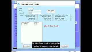 EasyPos User and Security Setup Zulu Voiceover, Zulu Subtitles