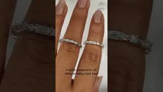 Baguette and Round Cut Moissanite Eternity Wedding Rings💍