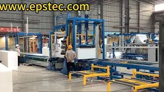 Side loading for expanded polystyrene continual cutting line