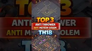 Stop Thrower & Meteor Golem! 🔥 Anti Spam TH18 War & Legend Bases | #shorts #coc #th18 #gaming