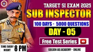 🔥🔥 Day 05 | TARGET SI 2025 | Free Test Series | 100 Days |  Golden IAS Academy #quiz #tnusrb