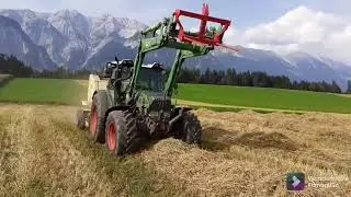 Strohbergung - Strohballenpressen in G&ouml;tzens/Tirol/&Ouml;sterreich #Fendt #Krone