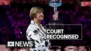 Controversial tennis great Margaret Court presented with trophy at Australian Open | ABC News