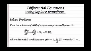 Solve Differential Equations Using Laplace Transform | Step-by-Step Example