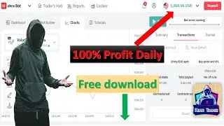 100% Profit Daily Dbot download free by Khan Trader | Deriv | Binary Option