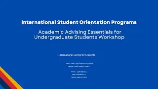 Academic Advising Essentials for Undergraduate Students Workshop