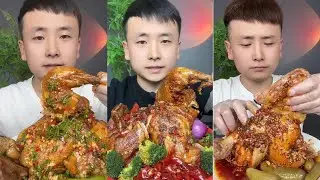 Eat Stir-fried Chicken, Spicy Grilled Chicken, Steamed Chicken Pepper, Challenge Eat Whole Chicken