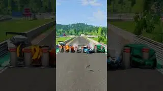 8 Bollards Collide with Cars 🚧🚗  | #shorts #car #drawing #rate #Survival