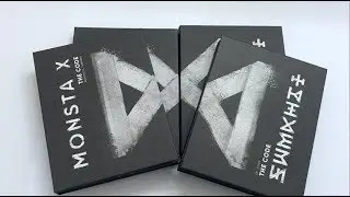 Monbebe распаковывает 4 копии Monsta X 몬스타엑스 The Code De:Code & Protocol Terminal Version