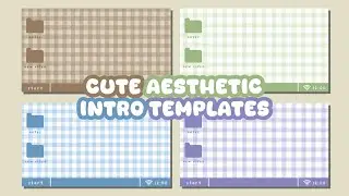 CUTE AESTHETIC INTRO TEMPLATES (PASTEL GINGHAM THEME) // FEEL FREE TO USE