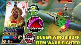 PERFECT BUILD KHALEED AFTER BUFF 🔥 QUEEN WINGS JADI ITEM WAJIB 🔥 BUILD TOP 1 GLOBAL KHALEED - MLBB