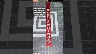 Custom homecoming ribbon using Cricut smart vinyl #cricutmaker3 #cricutsmartvinyl #homecomingmums