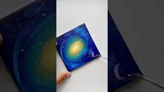 Magical Galaxy painting/ Easy Acrylic Painting for Beginners