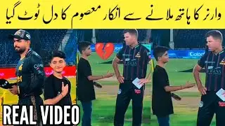David Warner break's Pakistani kids heart in PSL but Babar Azam save him ! #pslx