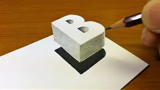 Very Easy!! How To Drawing 3D Floating Letter 