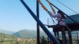 Swing on largest suspension bridge of Nepal..#Parbat-Baglung