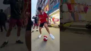 In the streets of Kathmandu 🇳🇵#football #nepal