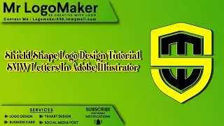 Shield Shape Logo design Tutorial SMW in Adobe Illustrator #logodesign #logo #illustrator