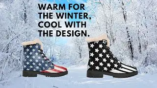 Comfortable American Flag Patriotic Winter Boots for Men & Women