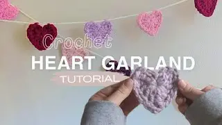 the cutest Valentine's Day decoration | CROCHET HEART TUTORIAL