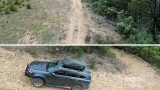 Going uphill Isuzu MU-X  Bondi Forest.