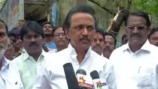 Thalapathy MK Stalin visits Cyclone Vardah-affected areas in his Kolathur