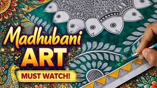 Madhubani Fish Painting 🎨 | Handmade Indian Folk Art for Home D&eacute;cor | Madhubani Emporium